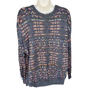 Progetto Italy Vintage Wool Blend Crew Neck Sweater Size Medium